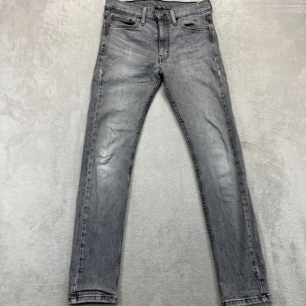 Levi's 510 Jeans Men 31x32 Grey Skinny Fit Medium Wash Stretch Fade Denim Preppy